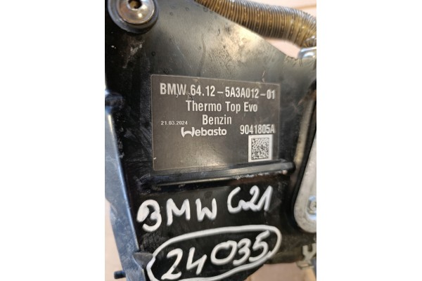 BMW G20 G21 WEBASTO PARKING HEATER 5A3A012 Catalog number of the part BMW G20 G21 WEBASTO OGRZEWANIE POSTOJOWE 5A3A012
