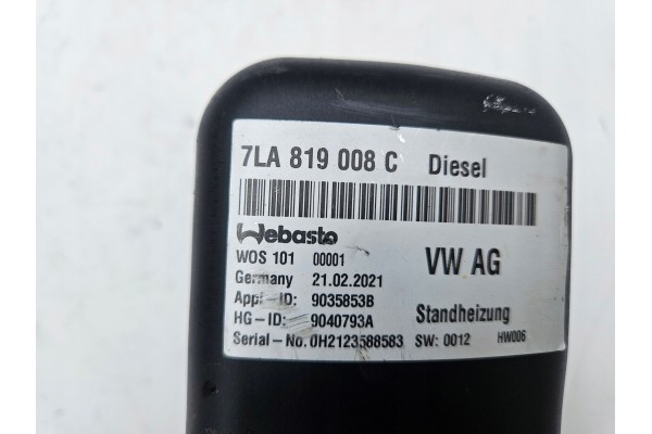 Webasto Thermo Top Evo VW T6 T6 1 Multivan 7LA819008C Product weight with unit packaging 7 kg