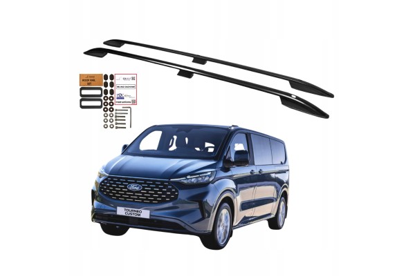 Roof rails FORD Transit Tourneo Custom L2 LONG from 2023 COLOR BLACK