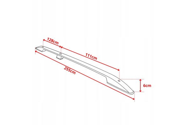Roof rails FORD Transit Tourneo Custom L2 LONG from 2023 COLOR BLACK Catalog number of the part SKP120523USS
