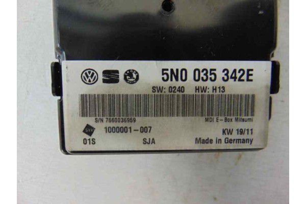 5N0035342E  MODULO ELECTRONICO VOLKSWAGEN SCIROCCO (137) 2.0 TDI (103kW) BlueMotion 2011 5N0035342E 186776 VOLKSWAGEN - 2