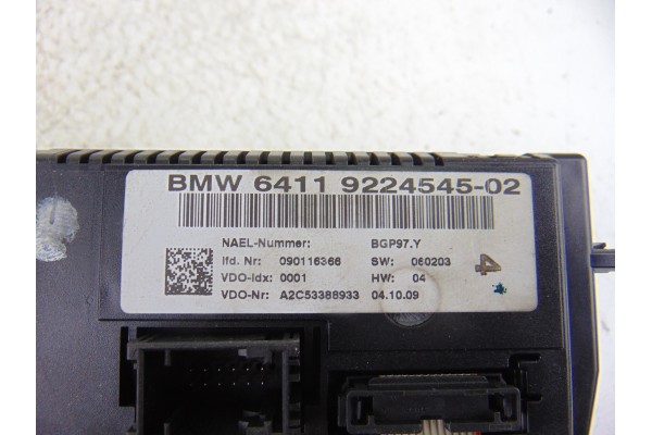 9224545 MANDO CLIMATIZADOR BMW SERIE 1 BERLINA (E81/E87) 118d 2009 9224545 154182 BMW - 1