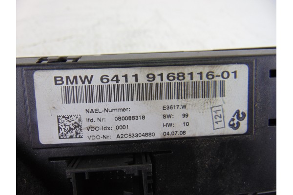 9168116 MANDO CLIMATIZADOR BMW SERIE 1 BERLINA (E81/E87) 118d 2009 9168116 154278 BMW - 2