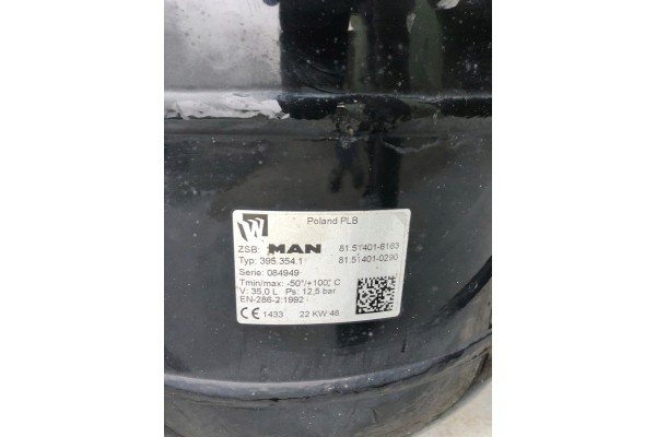 MAN TG3 EURO 6 AIR CYLINDER TANK 35L 81514016163 8L 81514016016 Version European