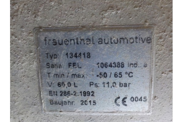 AIR TANK DAF 134418 Product weight with unit packaging 8 kg