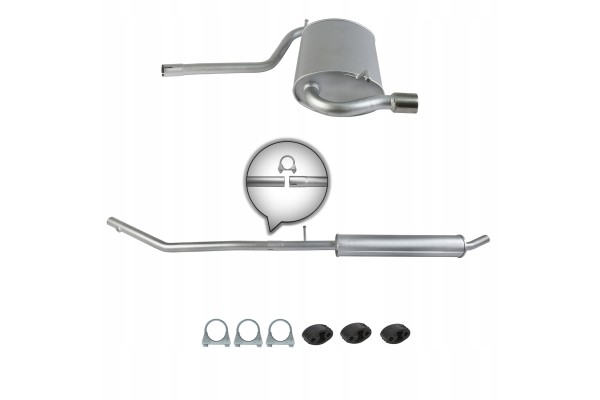 Silencer set for Dacia Duster 06 2010 1 6 16V 4x4