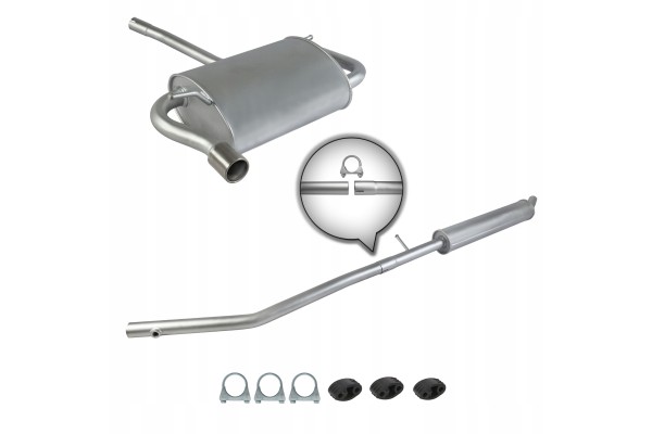 Silencer set for Dacia Duster 06 2010 1 6 16V 4x4 Catalog number of the part ZEST 02 023E 02 024E