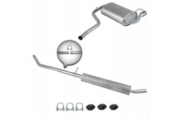 Silencer set for Dacia Duster 06 2010 1 6 16V 4x4 Part manufacturer Ferroz Export