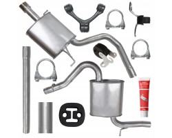 Muffler Set Audi A4 B6 B7 2 0 96 KW 2000 2008 Sedan Kombi Avant