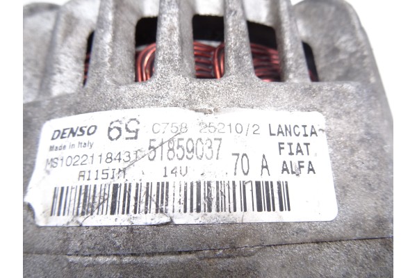 51859037   ALTERNADOR FIAT II PUNTO (188) BERLINA 1.2 8V Active 2005 51859037 208008 FIAT - 3