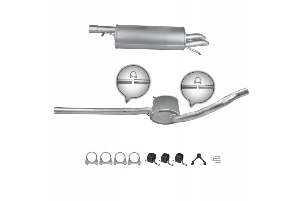 Silencer set VW PASSAT B5 FL 1 9TDI 2 0TDI 130 136 HP 2000