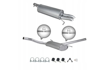 Silencer set VW PASSAT B5 FL 1 9TDI 2 0TDI 130 136 HP 2000 Catalog number of the part ZEST 01 124P 06 241