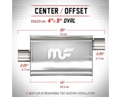 Silencer MagnaFlow 4x9 2 25 2 25 57mm 57mm 11225