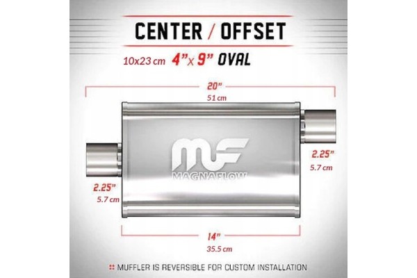 Silencer MagnaFlow 4x9 2 25 2 25 57mm 57mm 11225