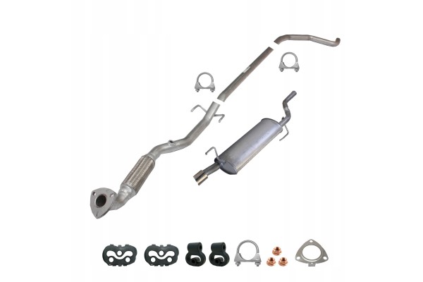 Set of silencers Opel Corsa C Corsa D 1 2 69 80HP 2005 Part manufacturer Ferroz Export