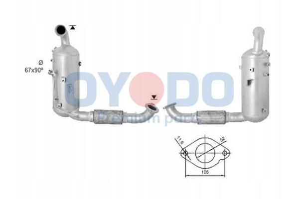 OYODO DIESEL PARTICULATE FILTER FORD Part manufacturer Oyodo