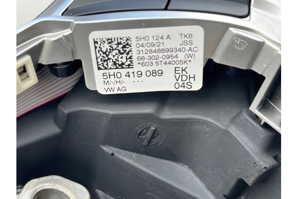 VW GOLF 8 2020 2023 STEERING WHEEL LEATHER HEATED CRUISE CONTROL ORIGINAL Catalog number of the original 5H0419089