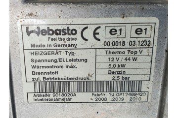 Calefactor Webasto BMW X6 E71 9178046