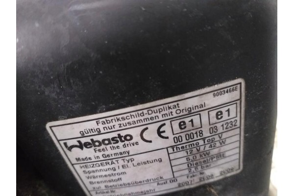 WEBASTO ADDING HEATER RANGE ROVER SPORT I 4 4 V8 Quality of parts according to GVO O original with manufacturer s logo OE
