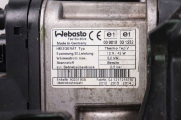 Calefactor estacionario Webasto VW Passat B8 3T0815005A 9020190A