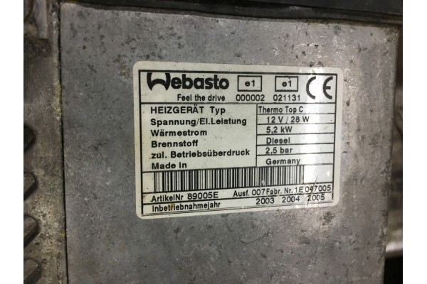 RENAULT MASTER 2 HEATING WEBASTO THERMO TOP C Car type passenger cars