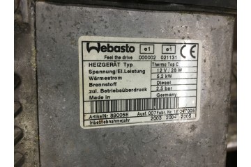 RENAULT MASTER 2 HEATING WEBASTO THERMO TOP C Car type passenger cars