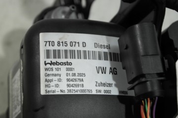 VW T7 MULTIVAN TDI HEATING WEBASTO HEATER 7T0815071D Quality of parts according to GVO O original with manufacturer s logo OE