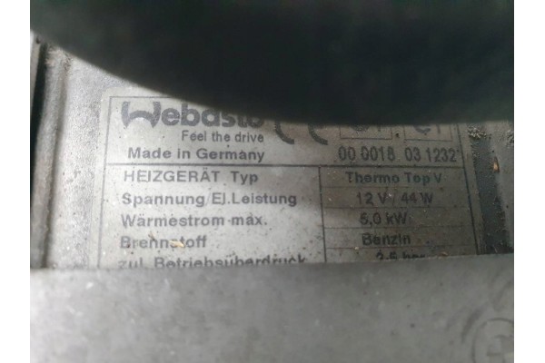 WEBASTO THERMO TOP V BENYZNA BMW 7 9241698 Part manufacturer 1A First Automotive