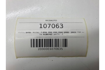 WEBASTO THERMO TOP V GASOLINA BMW 7 9241698