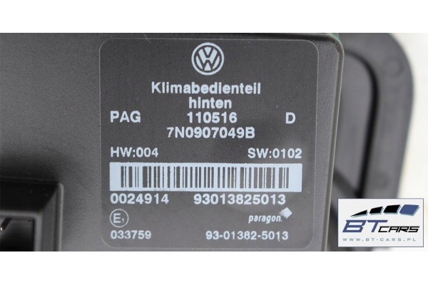 Juego de Abrazaderas y Paneles para Tubos Webasto VW Sharan 7N
