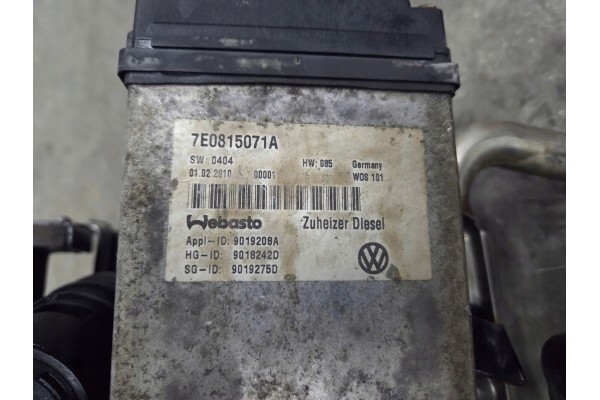 VW T5 LIFT auxiliary heater WEBASTO 7E0815071A Catalog number of the part VW T5 LIFT dogrzewacz ogrzewanie postojowe WEBASTO 7E0