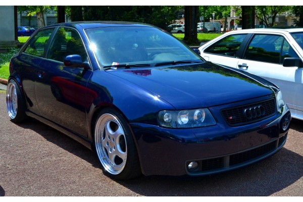 AUDI A3 8L 00 03 LAMPS headlights front BLACK rings H7 lens Height adjustment electric manual