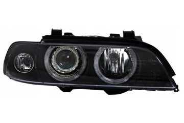 BMW 5 E39 95 00 LAMPS headlights BLACK rings xenon D2S H7 DPEO lenses L P Packaging status original
