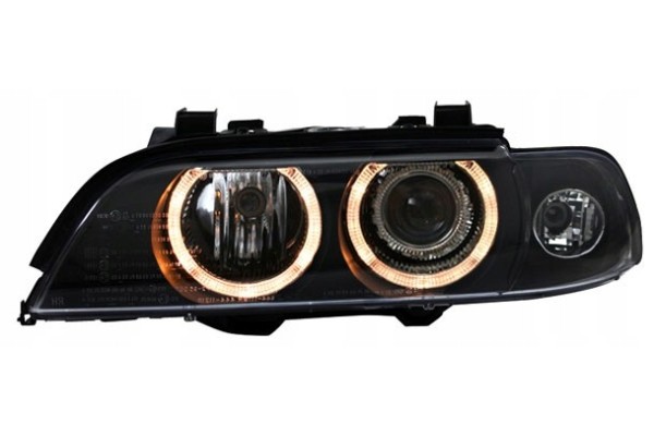 BMW 5 E39 95 00 LAMPS headlights BLACK rings xenon D2S H7 DPEO lenses L P Catalog number of the part CTS tuning angel eye bm92
