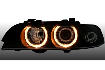 BMW 5 E39 95 00 LAMPS headlights BLACK rings xenon D2S H7 DPEO lenses L P Part manufacturer CTS Tuning