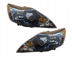 SET OF HEADLIGHTS FORD FOCUS 2008 2010 BLACK XENON