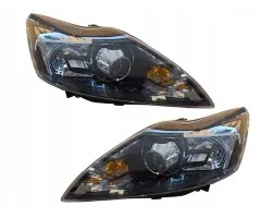 SET OF HEADLIGHTS FORD FOCUS 2008 2010 BLACK XENON