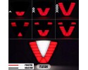 LAMP REAR STOP THIRD STOP LIGHT UNIVERSAL SMOKED STRONG F1 Installation side rear