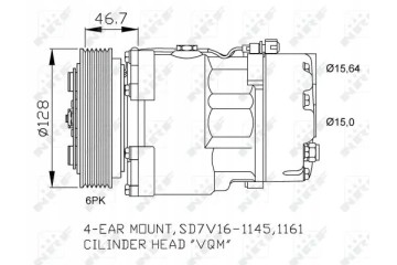 COMPRESSOR AIR CONDITIONING COMPRESSOR 32489 NRF VW LT Catalog number of the part 32489