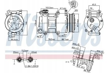 COMPRESSOR AIR CONDITIONING COMPRESSOR 89327 NISSENS Catalog number of the original VOLVO 1333040 VOLVO 1432750 VOLVO 1744996 VO