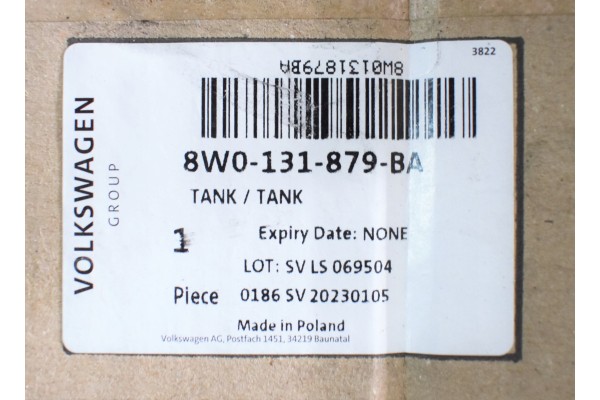 TANK ADBLUE AUDI A4 16 VAG 8W0131879BA Engine type not specified