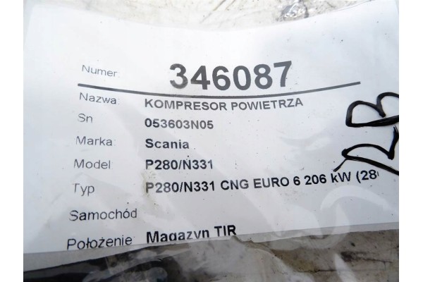 COMPRESSOR 2024410 Product weight with unit packaging 10 kg