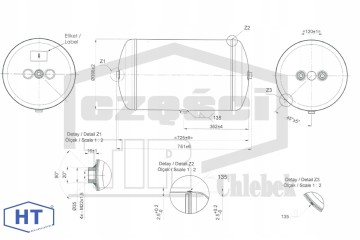 AIR TANK 80L 396x750 950 080 002 0 Catalog number of the part 08 07 UN 282 BHT