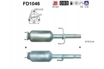 PARTICULATE FILTER FAP DPF FD1046 AS FIAT FORD