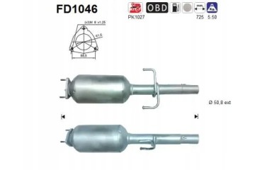 PARTICULATE FILTER FAP DPF FD1046 AS FIAT FORD Packaging status original