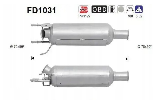 PARTICULATE FILTER FAP DPF FD1031 AS CITROEN