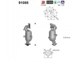 CATALYTIC CONVERTER 91088 AS
