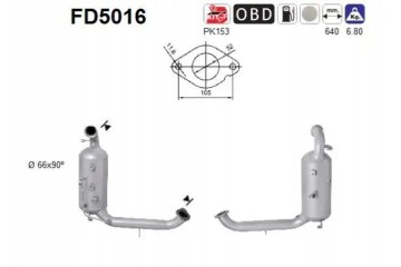 PARTICULATE FILTER FAP DPF FD5016 AS FORD MAZDA Packaging status original