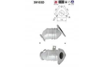 CATALYST EURO EMISSION 5 39103D AS IVECO Packaging status original