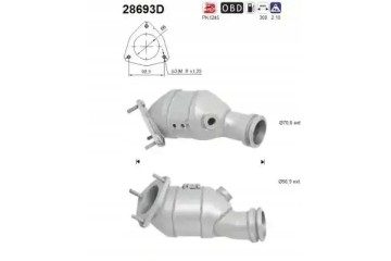 CATALYST EURO EMISSION 6 28693D AS FIAT